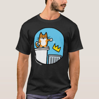No Kings - Cat throws crown into trash T-shirt