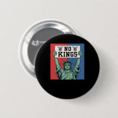 No Kings Classic Patriotic Style Ronde Button 5,7 Cm (Voorkant /achterkant)