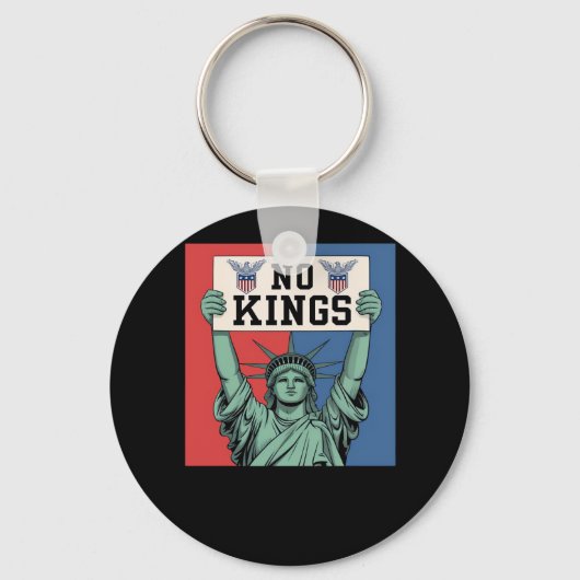 No Kings Classic Patriotic Style Sleutelhanger (Voorkant)