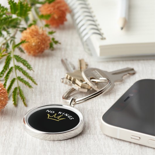 No Kings Classic Retro Cool Style Sleutelhanger (Zijkant)
