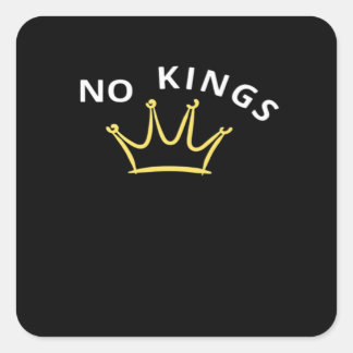 No Kings Classic Retro Cool Style Vierkante Sticker