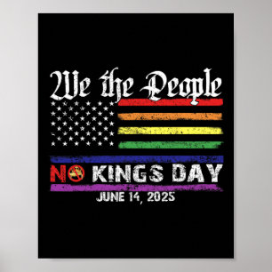 No Kings Day 14 juni Protest T-shirt 2025 No Kings Poster