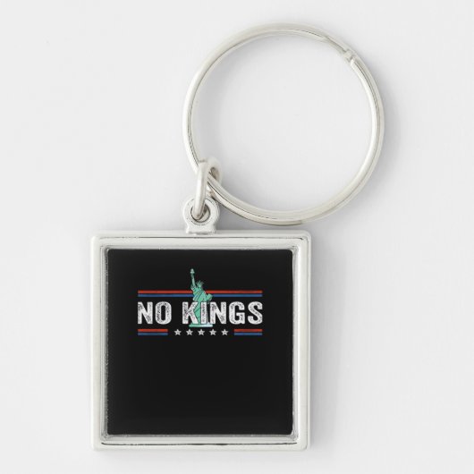 No Kings Day Retro Classic Design Sleutelhanger (Voorkant)