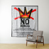 NO KINGS Declaration of Independence AGAIN Wandkleed (In situ)