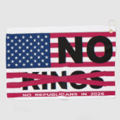 "NO kings" Golf Towel Golfhanddoek (Horizontaal)