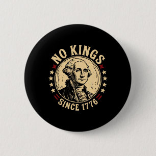 No Kings in America 1776 Save Democracy Verenigde Ronde Button 5,7 Cm