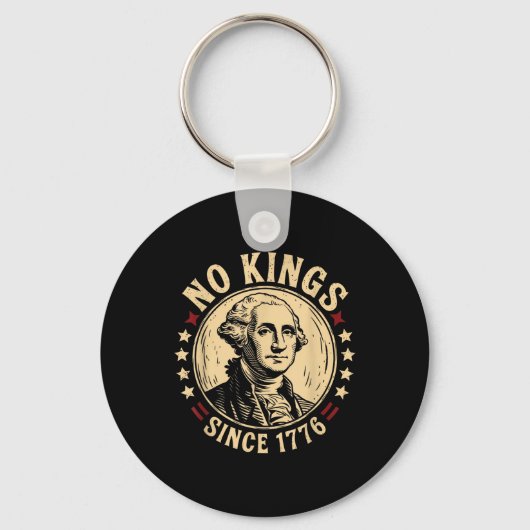 No Kings in America 1776 Save Democracy Verenigde  Sleutelhanger (Voorkant)