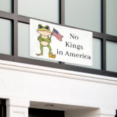 No Kings in America Anti-Trump Protest Spandoek (Buitenkant Gebouw)