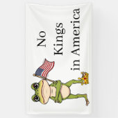 No Kings in America Anti-Trump Protest Spandoek (Verticaal)