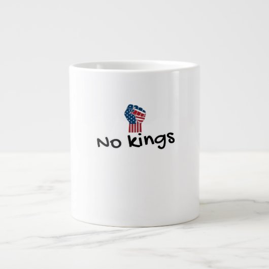 No Kings In America Classic Minimal Clean Extra Grote Beker (Voorkant)