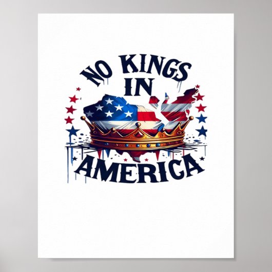 No Kings In America Classic Retro Cool Poster (Voorkant)