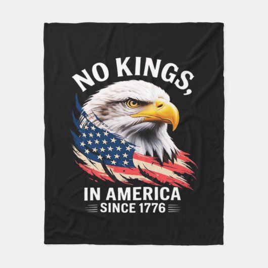No Kings In America Classic Retro Graphic Design Fleece Deken (Voorkant)