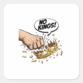 No Kings In America Creative Design Vierkante Sticker (Voorkant)