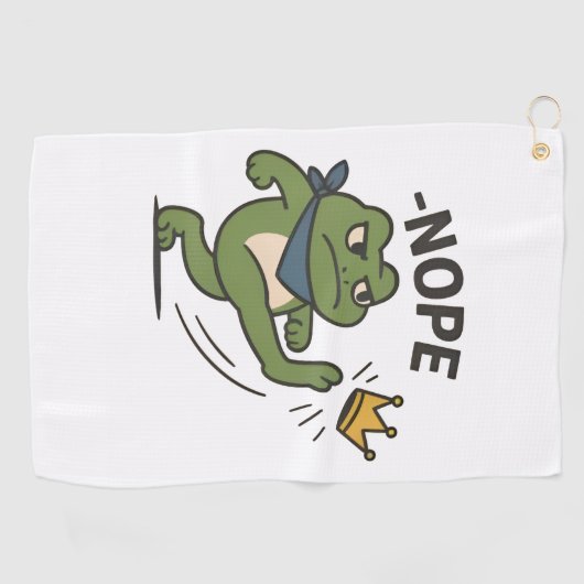 No Kings in America Frog No Kings Democracy Golfhanddoek (Horizontaal)