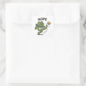 No Kings in America Frog No Kings Democracy Vierkante Sticker (Tas)