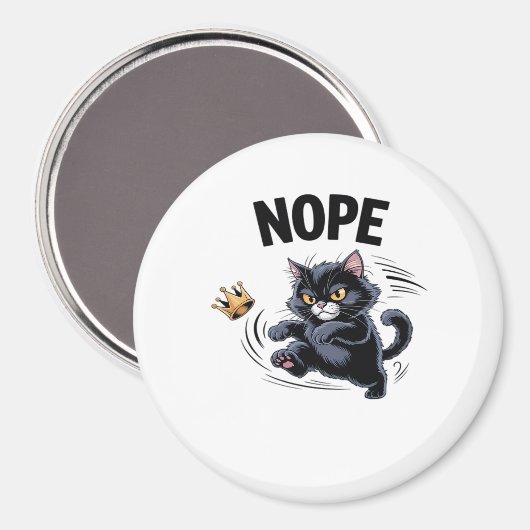 No Kings In America Funny Kicking Crown Classic Vi Magneet (Voorkant / Achterkant)