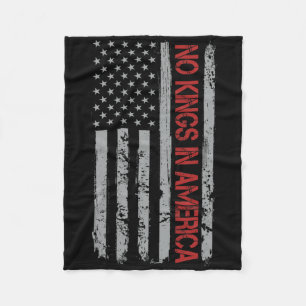 No Kings In America is een Amerikaanse vlag Fleece Deken