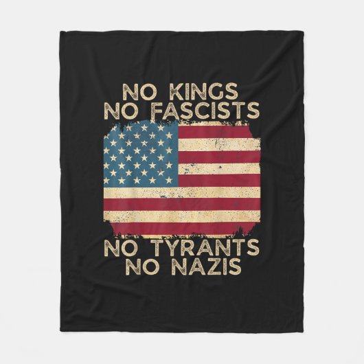No Kings In America No Fascists We The People Poli Fleece Deken (Voorkant)
