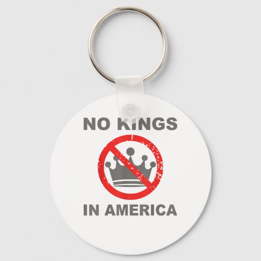 No Kings In America Patriotic Casual Sleutelhanger (Voorkant)