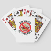 No Kings In America Patriotic Style Pokerkaarten (Achterkant)