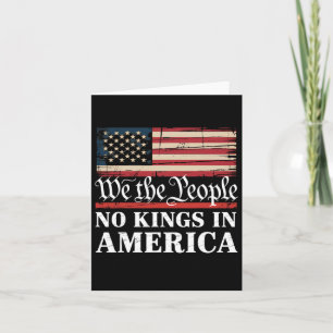 No Kings in America Patriottisch Protest T-shirt V Kaart