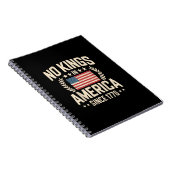 No Kings In America Since 1776 Casual Cool Design Notitieboek (Rechterzijde)