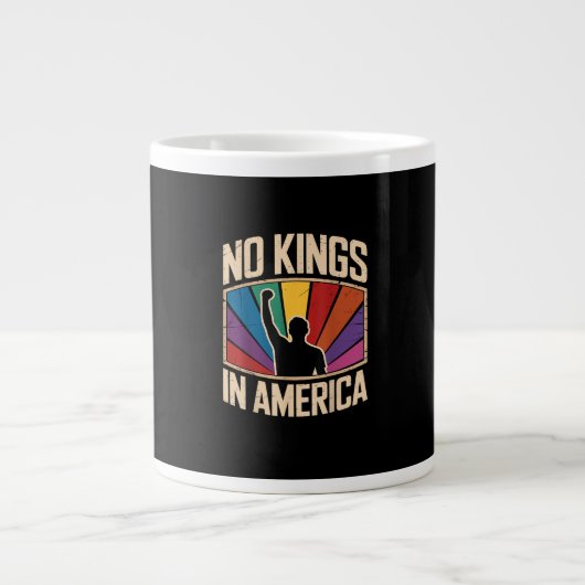 No Kings In America Since 1776 Creative Design Extra Grote Beker (Voorkant)