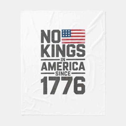 No Kings In America Since 1776 Creative Design Fleece Deken (Voorkant)