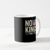 No Kings In America Since 1776 Freedom Spirit Look Koffiemok (Voorkant rechts)