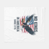 No Kings In America Since 1776 Minimal Clean Fleece Deken (Voorkant (Horizontaal))