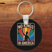 No Kings In America Since 1776 Patriotic Style Sleutelhanger (Voorkant)