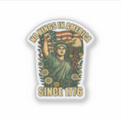 No Kings In America Statue Of Justice For Immigran Sticker (Voorkant)