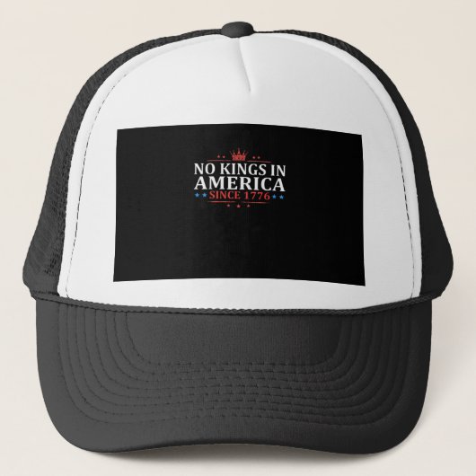 No Kings In America United States Independence Cla Trucker Pet (Voorkant)