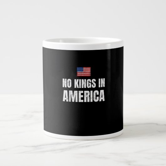 No Kings In America United States Independence Fre Extra Grote Beker (Voorkant)
