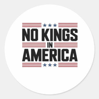 No Kings In America USA Creative Style Ronde Sticker
