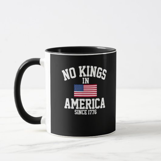 No Kings In America USA Flag Retro Cool Style Mok (Links)