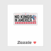 No Kings In America USA Minimal Clean Sticker (Vel)
