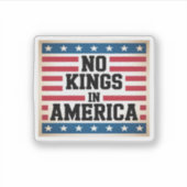 No Kings In America USA Vintage Graphic Sticker (Voorkant)