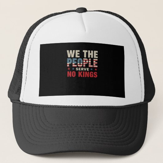 No Kings In America We The People Classic Trucker Pet (Voorkant)