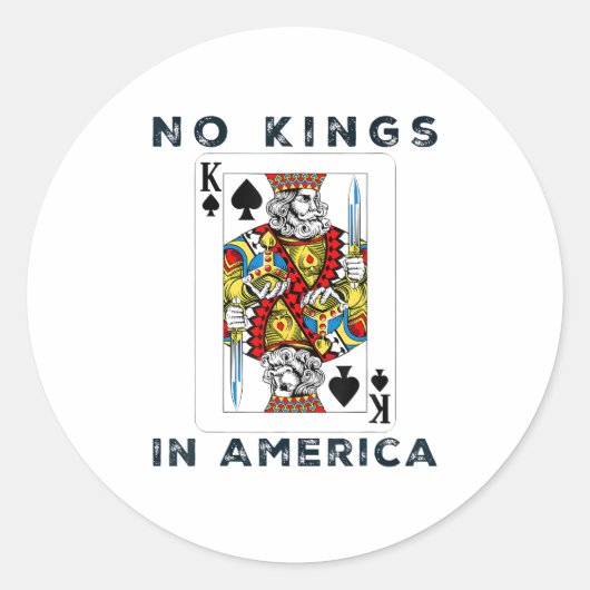 No Kings In America We The People Creative Style Ronde Sticker (Voorkant)