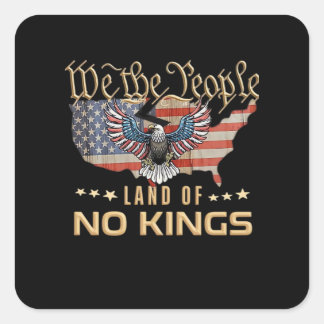 No Kings In America We The People Creative Style Vierkante Sticker