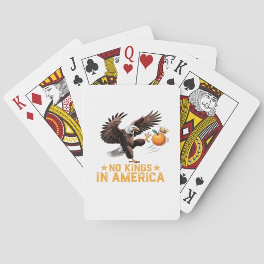 No Kings In America We The People Political Retro Pokerkaarten (Achterkant)