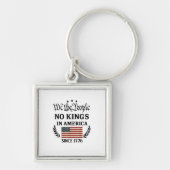 No Kings In America We The People Political Retro Sleutelhanger (Voorkant)
