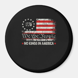No Kings In America We The People Retro Cool Magneet