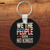 No Kings In America We The People Sleutelhanger (Voorkant)