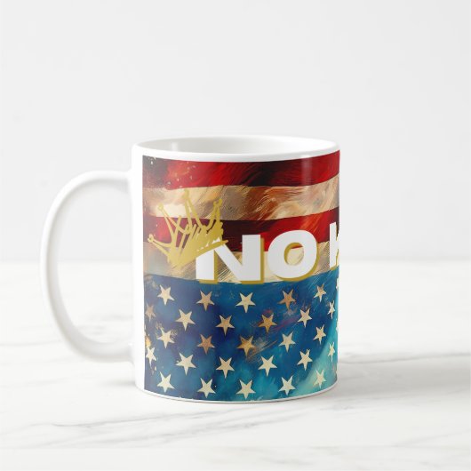 No Kings Mug – Bold Patriotic Art Desig Koffiemok (Links)