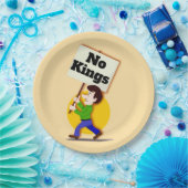 No Kings Paper Plate Papieren Bordje (Feest)
