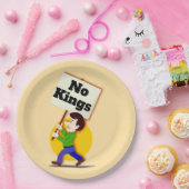 No Kings Paper Plate Papieren Bordje (Feest)