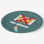 No Kings Paper Plate Papieren Bordje (Gekanteld)