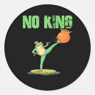 No Kings Portland Frog Protest – Funny Anti-Author Ronde Sticker